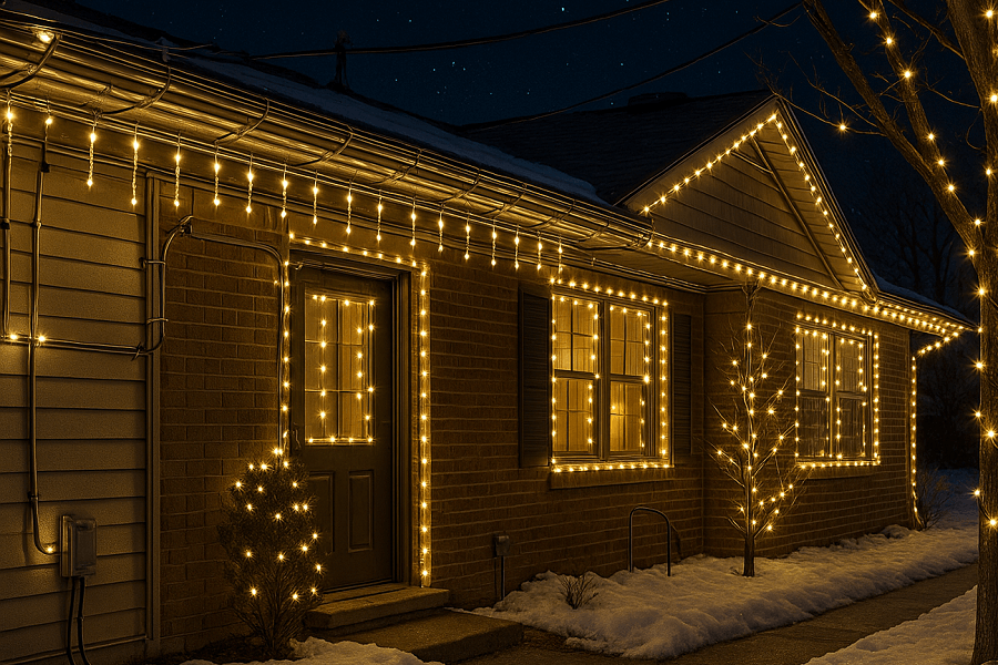 Монтаж гирлянд без повреждений: крепёж на разные поверхности - статья RULED