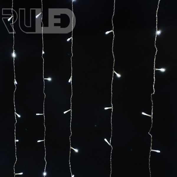 Светодиодная гирлянда занавес HOME PRO (144 LED, 1,5х1,5м) белый - фото 1 - от производителя RULED
