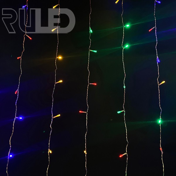 Светодиодная гирлянда занавес HOME PRO (144 LED, 1,5х1,5м) разноцветный - фото 1 - от производителя RULED
