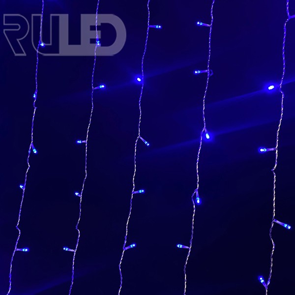 Светодиодная гирлянда занавес HOME PRO (144 LED, 1,5х1,5м) синий - фото 1 - от производителя RULED