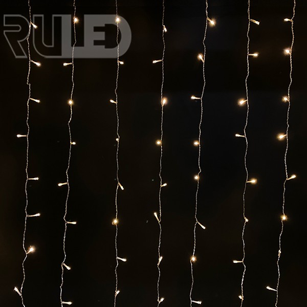 Светодиодная гирлянда занавес HOME PRO (256LED, 2х2м) теплый белый - фото 2 - от производителя RULED