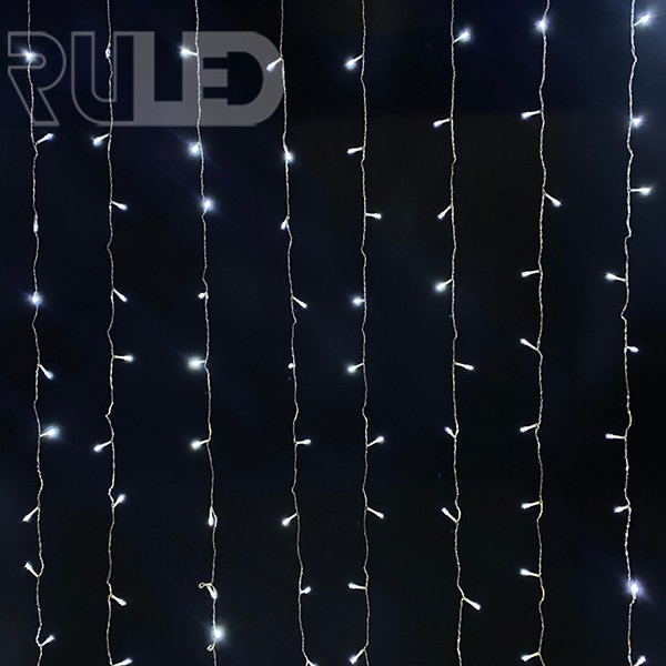 Светодиодная гирлянда занавес HOME PRO (256LED, 2х2м) белый - фото 2 - от производителя RULED