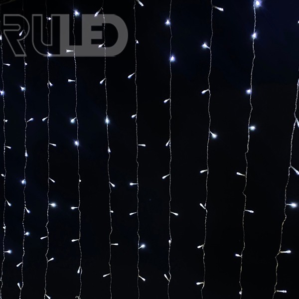 Светодиодная гирлянда занавес HOME PRO (384 LED, 2х3м) белый - фото 2 - от производителя RULED