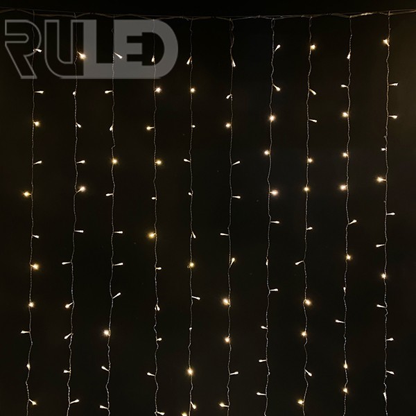 Светодиодная гирлянда занавес HOME PRO (384 LED, 3х2м) теплый белый  - фото 2 - от производителя RULED
