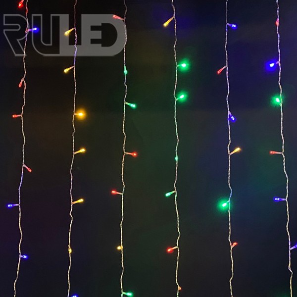 Светодиодная гирлянда занавес HOME PRO (384 LED, 3х2м) разноцветный - фото 2 - от производителя RULED
