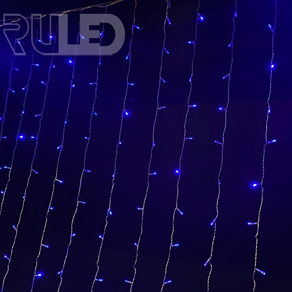 Светодиодная гирлянда занавес HOME PRO (576 LED, 3х3м) синий - фото 1 - от производителя RULED