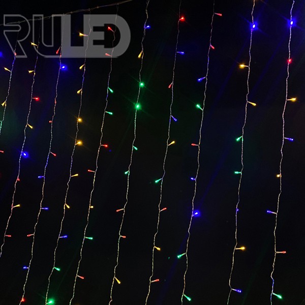 Светодиодная гирлянда занавес HOME PRO (576 LED, 3х3м) разноцветный - фото 1 - от производителя RULED