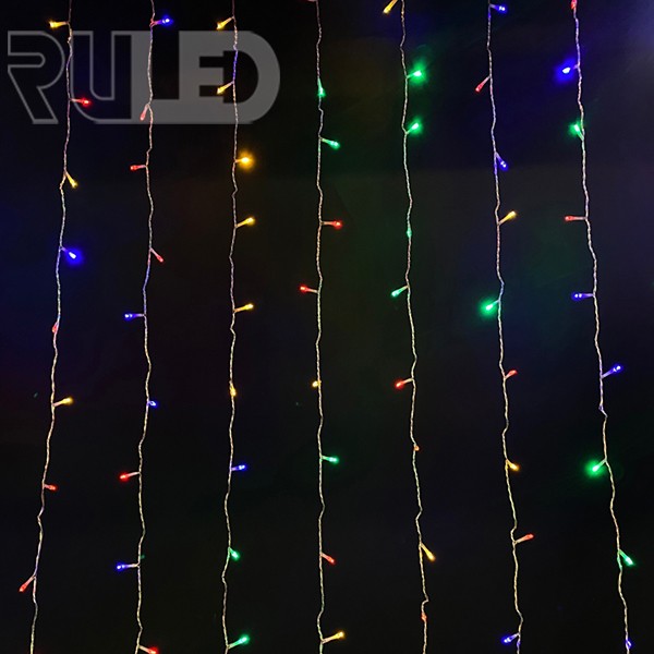 Светодиодная гирлянда занавес HOME PRO (576 LED, 3х3м) разноцветный - фото 2 - от производителя RULED