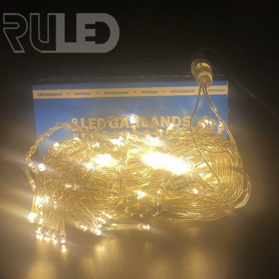 Светодиодная гирлянда занавес HOME PRO (64 LED, 1х1м) теплый белый  - фото 3 - от производителя RULED