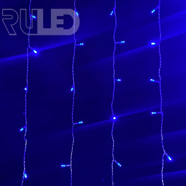 Светодиодная гирлянда занавес HOME PRO (64 LED, 1х1м) синий - фото 1 - от производителя RULED