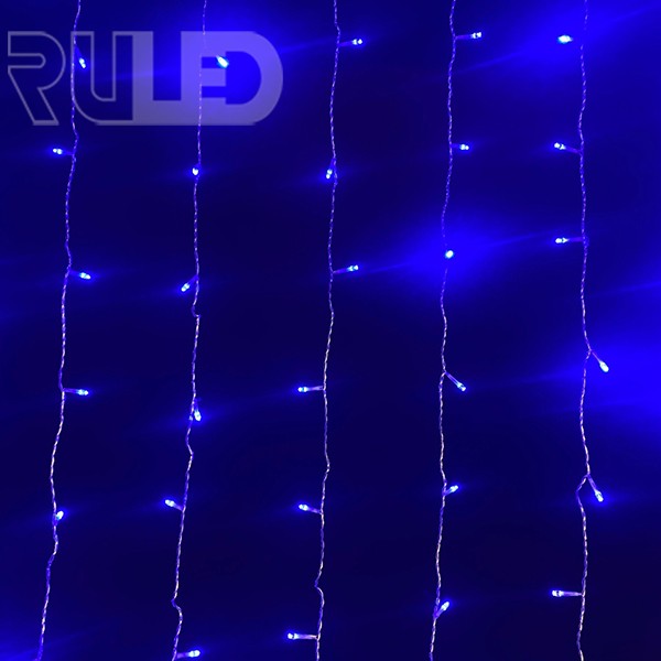 Светодиодная гирлянда занавес HOME PRO (64 LED, 1х1м) синий - фото 2 - от производителя RULED