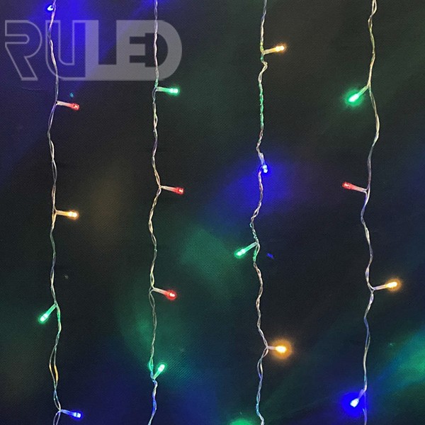 Светодиодная гирлянда занавес HOME PRO (64 LED, 1х1м) разноцветный] - фото 1 - от производителя RULED