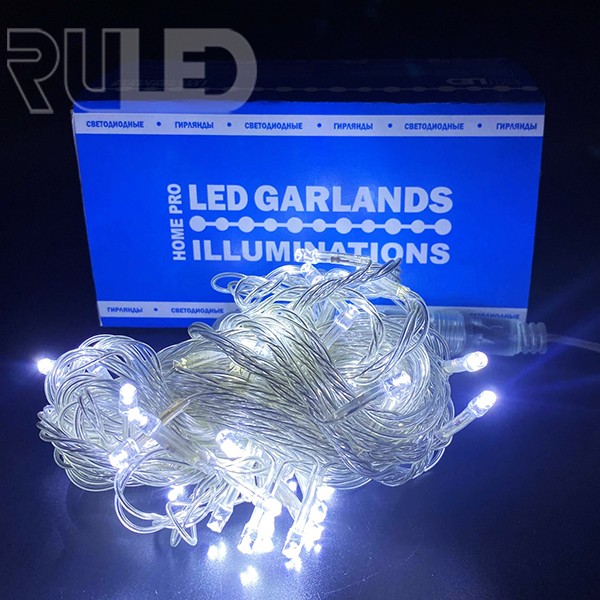 Светодиодная гирлянда нить HOME PRO (50LED, 6м) белый - фото 1 - от производителя RULED