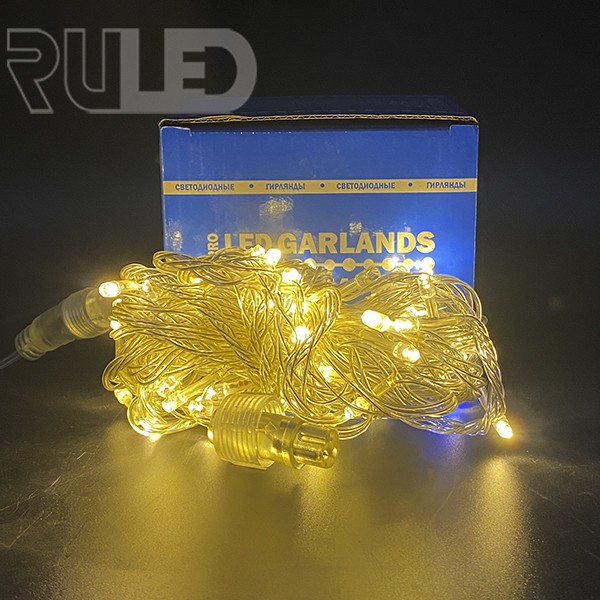 Светодиодная гирлянда нить HOME PRO (50LED, 6м) теплый белый-вспышки белый  - фото 1 - от производителя RULED