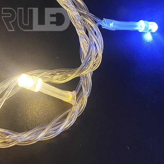 Светодиодная гирлянда нить HOME PRO (50LED, 6м) теплый белый-вспышки белый  - фото 5 - от производителя RULED