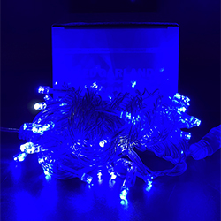 Светодиодная гирлянда нить HOME PRO (50LED, 6м) синий-вспышки белый 