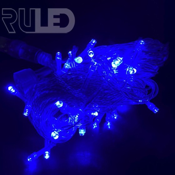 Светодиодная гирлянда нить HOME PRO (50LED, 6м) синий-вспышки белый  - фото 2 - от производителя RULED