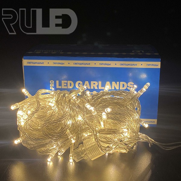 Светодиодная гирлянда нить HOME PRO (100LED, 12 м) теплый белый  - фото 1 - от производителя RULED