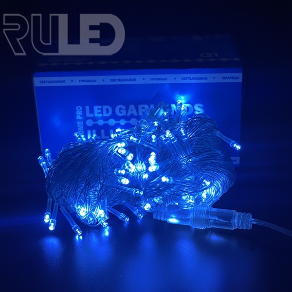 Светодиодная гирлянда нить HOME PRO (100LED, 12 м) синий - фото 1 - от производителя RULED