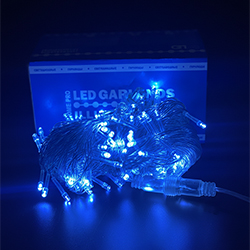 Светодиодная гирлянда нить HOME PRO (100LED, 12 м) синий-вспышки белый 