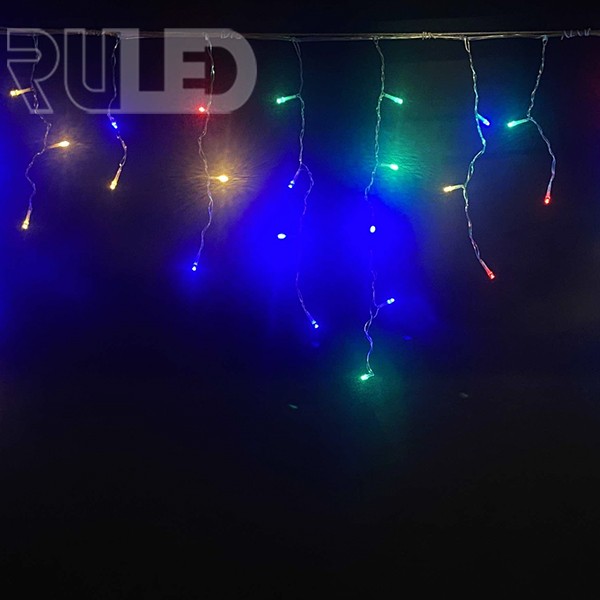 Светодиодная гирлянда бахрома HOME PRO (102 LED, 3х0,5м) разноцветная - фото 1 - от производителя RULED