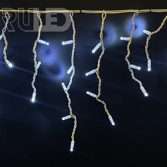 Гирлянда бахрома RULED PRO (102 LED, 3х0,5м, IP67, белый провод каучук) белый вспышки белый - фото 4 - от производителя RULED