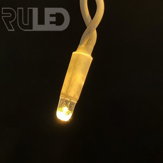 Гирлянда бахрома RULED PREMIUM (120LED, 3х0,6м, IP67, белый провод каучук) теплый белый - фото 4 - от производителя RULED