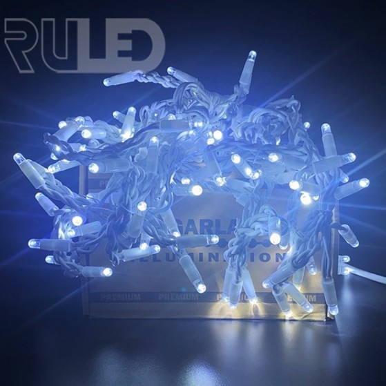 Гирлянда бахрома RULED PREMIUM (120LED, 3х0,6м, IP67, белый провод каучук) белый  - фото 3 - от производителя RULED