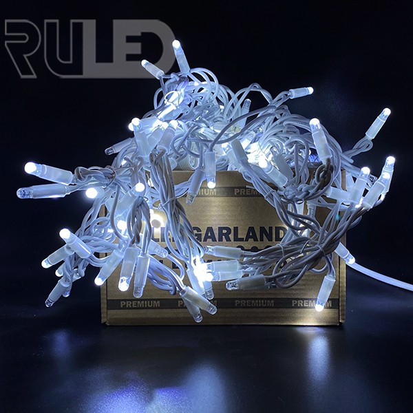 Гирлянда бахрома RULED PREMIUM (120LED, 3х0,6м, IP67, белый провод каучук) белый вспышки белый  - фото 3 - от производителя RULED