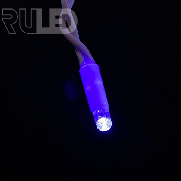 Гирлянда бахрома RULED PREMIUM (120LED, 3х0,6м, IP67, белый провод каучук) синий вспышки белый - фото 5 - от производителя RULED