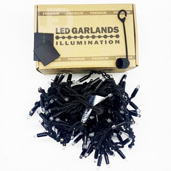 Гирлянда бахрома RULED PREMIUM (120LED, 3х0,6м, IP67, черный провод каучук) белый - фото 5 - от производителя RULED