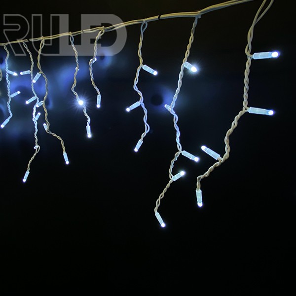 Гирлянда бахрома RULED LUXURY (150LED, 3х0,7м, IP67, белый провод каучук) белый - фото 1 - от производителя RULED