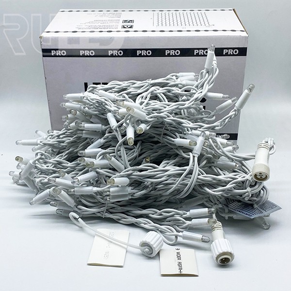 Гирлянда занавес RULED PRO (182 LED, 2х2м, IP67, белый провод каучук) белый - фото 3 - от производителя RULED