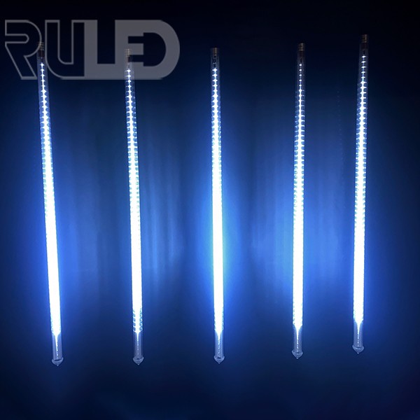 Комплект гирлянд "Тающая сосулька" RULED (600LED, 2,5м, 5х100см, IP67, SMD2835,220В-АС, черный провод каучук) белый   - фото 1 - от производителя RULED