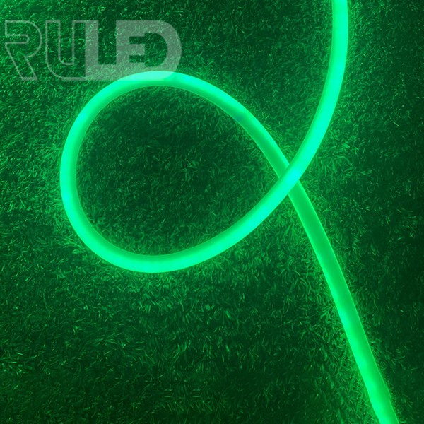 Гибкий неон RULED круглый 360° в нарезку (120LED на 1м, SMD2835, d16мм, IP68, 1м) зеленый - фото 2 - от производителя RULED