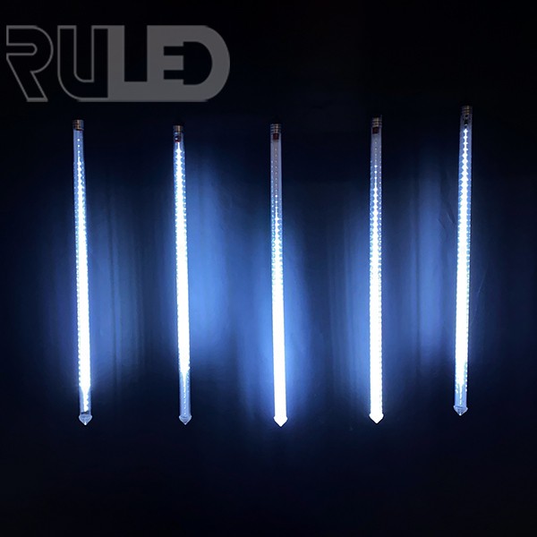 Комплект гирлянд "Тающая сосулька" RULED (360LED, 5м, 5х50см, IP67, SMD2835,220В-АС, черный провод каучук) белый - фото 1 - от производителя RULED