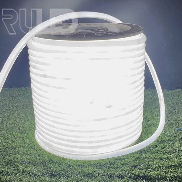 Гибкий неон RULED круглый 360° (120LED на 1м, SMD2835, d13мм, IP68, бухта 100м) белый  - фото 1 - от производителя RULED