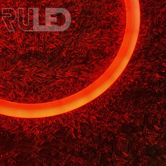 Гибкий неон RULED круглый 360° (120LED на 1м, SMD2835, d13мм, IP68, бухта 100м) красный - фото 2 - от производителя RULED