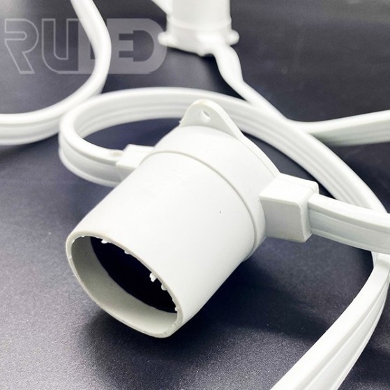 Гирлянда RULED «Белт Лайт» нарезка (1м, 2 жилы, шаг 16,5см, цоколь Е27, IP65, белый КАУЧУК) - фото 6 - от производителя RULED